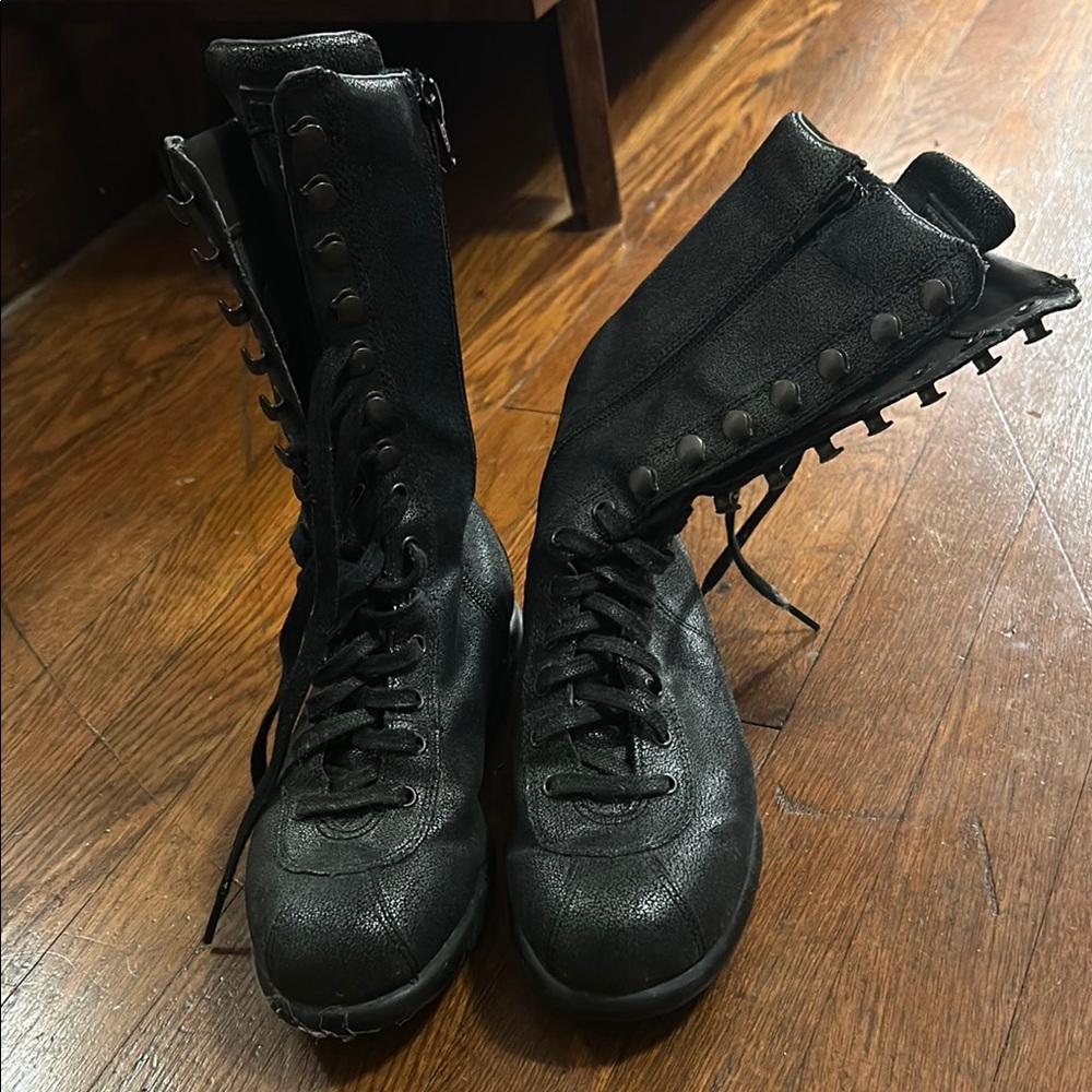 Camper Black Combat & Moto Boots for Women